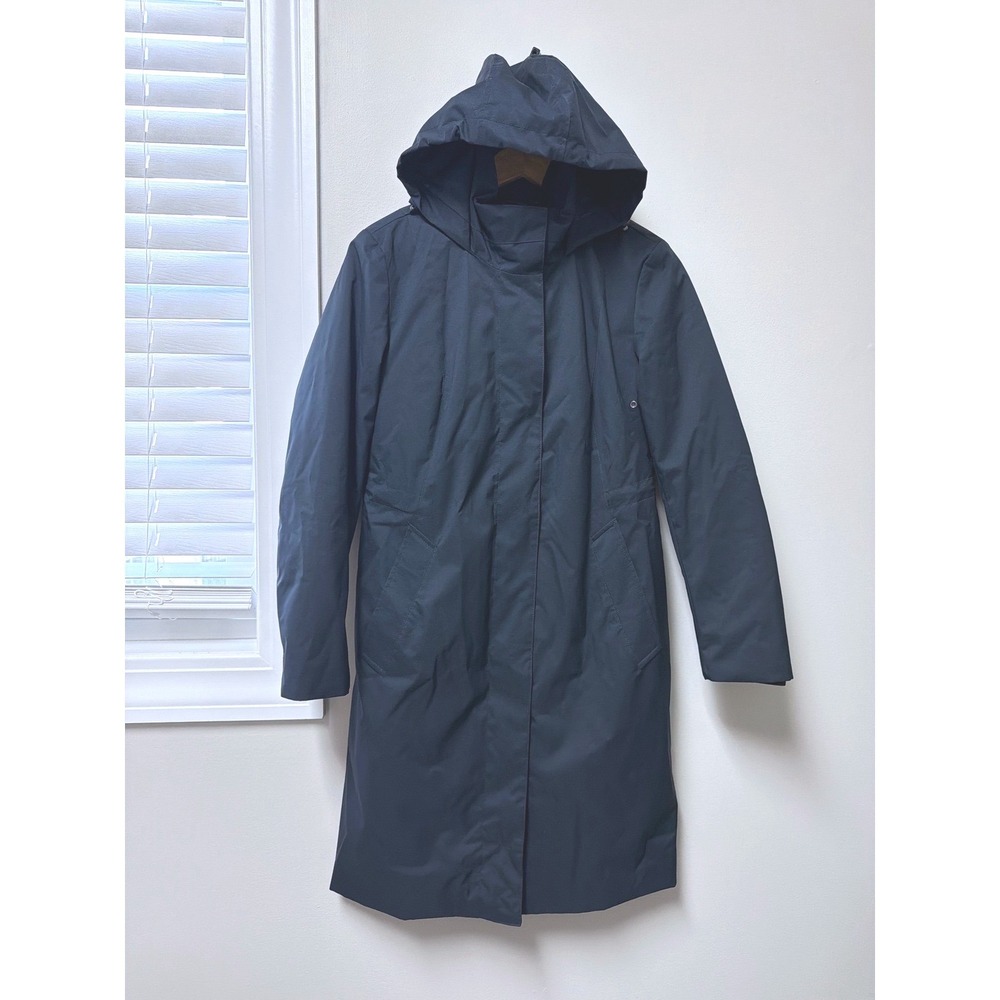 Brooks Brothers NetJets 3-in-1 Long Parka Womens XS Navy Blue Puffer Liner Coat